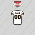 Cleveland Browns Personalized Current Away Jersey Glossy Stickers