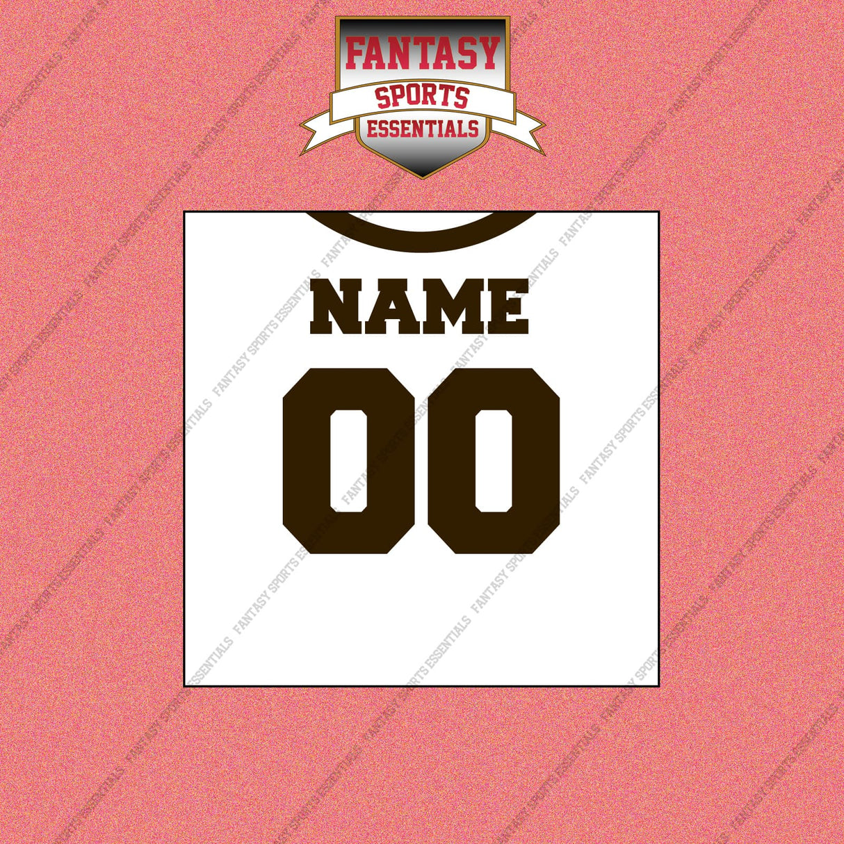 Cleveland Browns Personalized Current Away Jersey Wall Art Prints