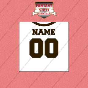 Cleveland Browns Personalized Current Away Jersey Wall Art Prints