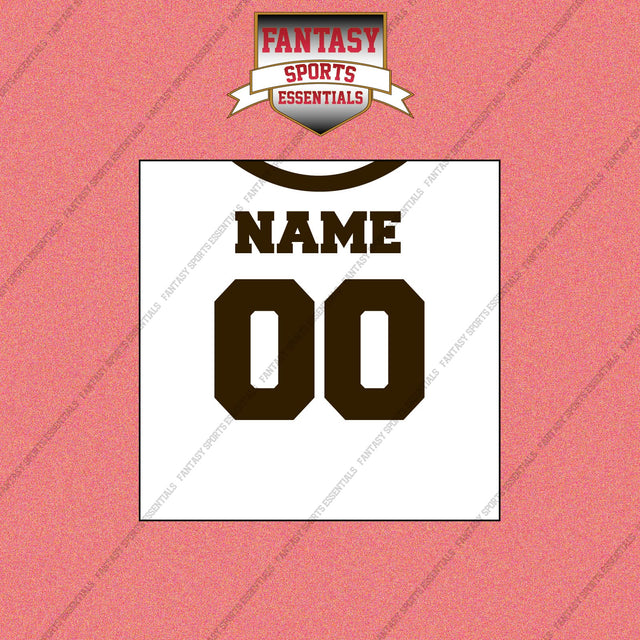 Cleveland Browns Personalized Current Away Jersey Wall Art Prints