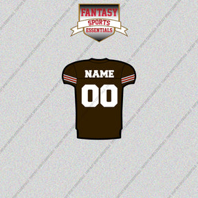 Cleveland Browns Personalized Current Home Jersey Glossy Stickers