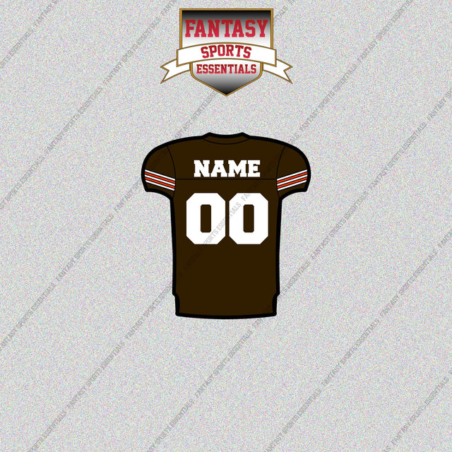 Cleveland Browns Personalized Current Home Jersey Glossy Stickers