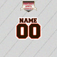 Cleveland Browns Personalized Current Name and Number Glossy Stickers