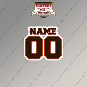 Cleveland Browns Personalized Current Name and Number Magnets