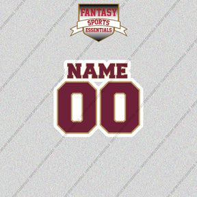 Cleveland Cavaliers Personalized Current Name and Number Glossy Stickers