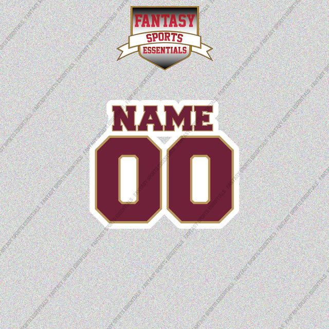 Cleveland Cavaliers Personalized Current Name and Number Glossy Stickers