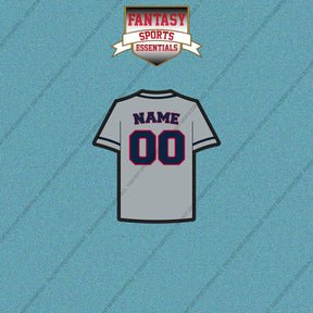 Cleveland Guardians Personalized Current Away Jersey Car Decals