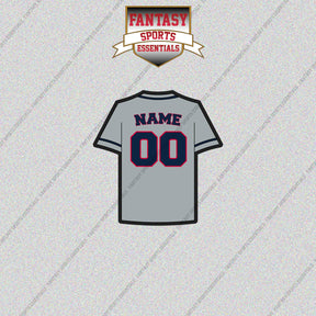 Cleveland Guardians Personalized Current Away Jersey Glossy Stickers