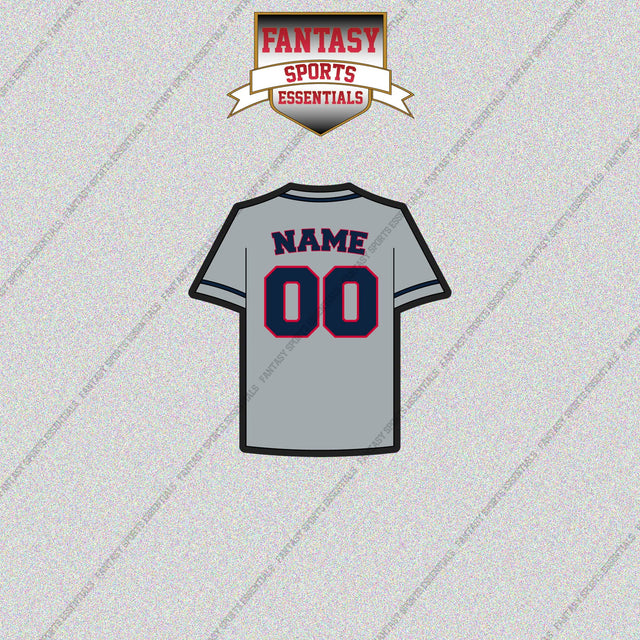 Cleveland Guardians Personalized Current Away Jersey Glossy Stickers