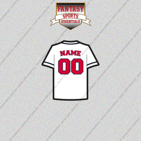 Cleveland Guardians Personalized Current Home Jersey Glossy Stickers