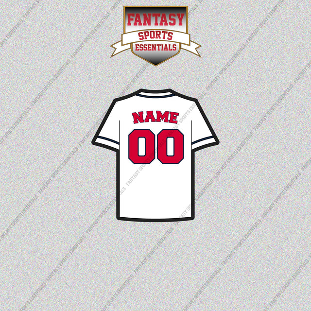 Cleveland Guardians Personalized Current Home Jersey Glossy Stickers