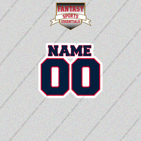 Cleveland Guardians Personalized Current Name and Number Glossy Stickers