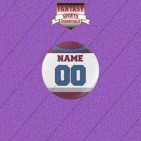Colorado Avalanche Personalized Current Away Jersey Buttons