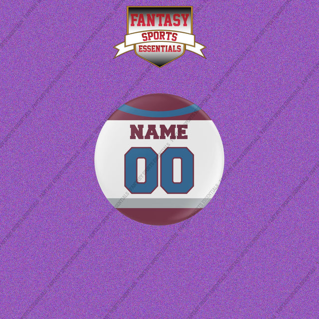 Colorado Avalanche Personalized Current Away Jersey Buttons