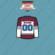 Colorado Avalanche Personalized Current Away Jersey Car Decals