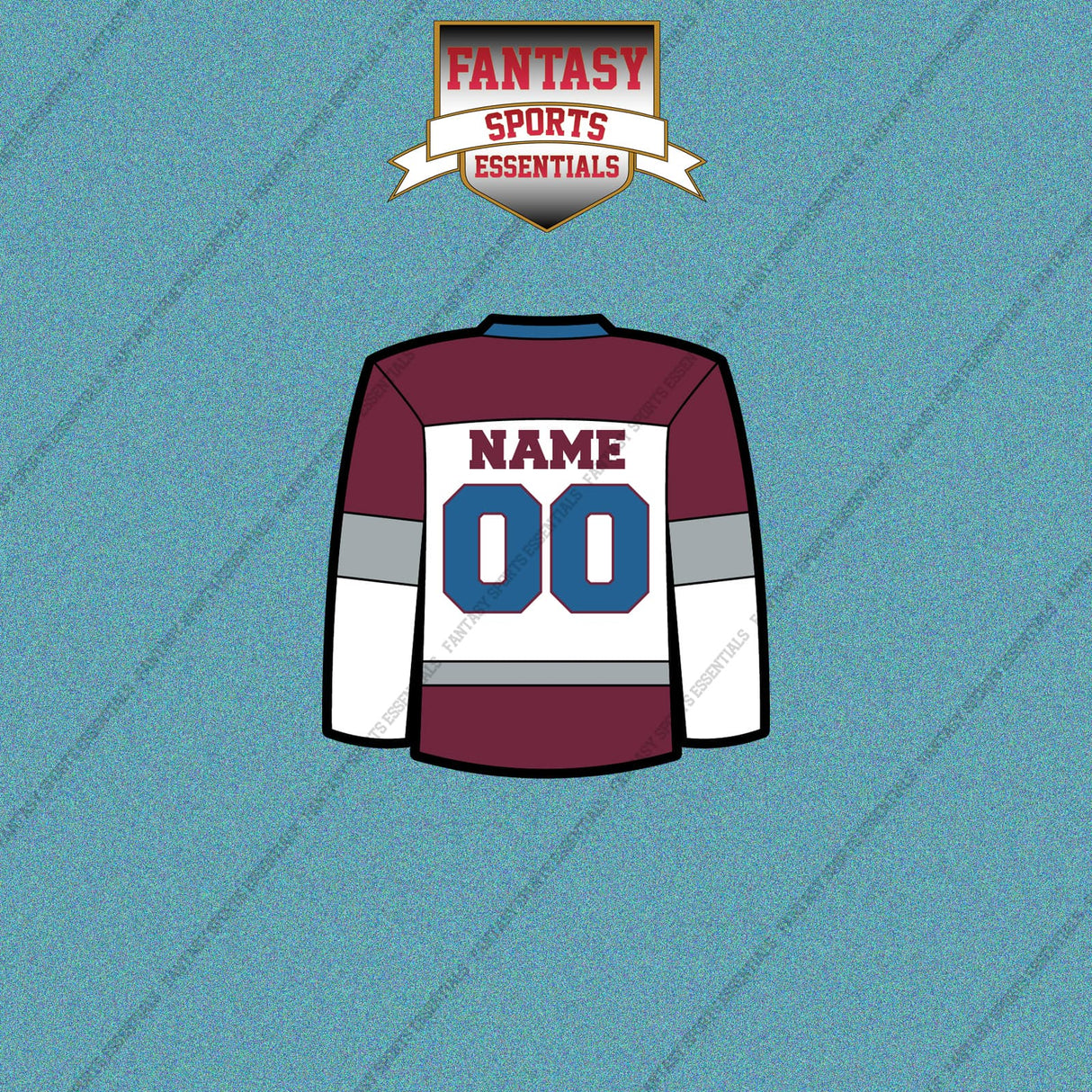 Colorado Avalanche Personalized Current Away Jersey Car Decals
