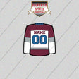 Colorado Avalanche Personalized Current Away Jersey Glossy Stickers