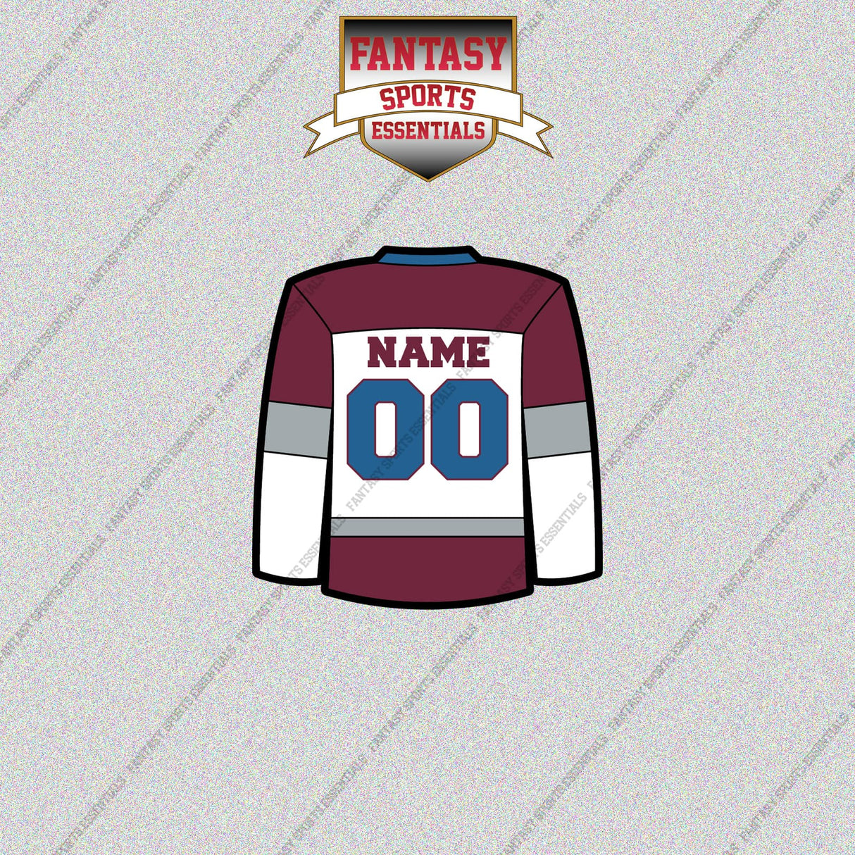 Colorado Avalanche Personalized Current Away Jersey Glossy Stickers
