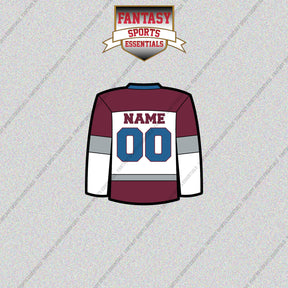 Colorado Avalanche Personalized Current Away Jersey Glossy Stickers