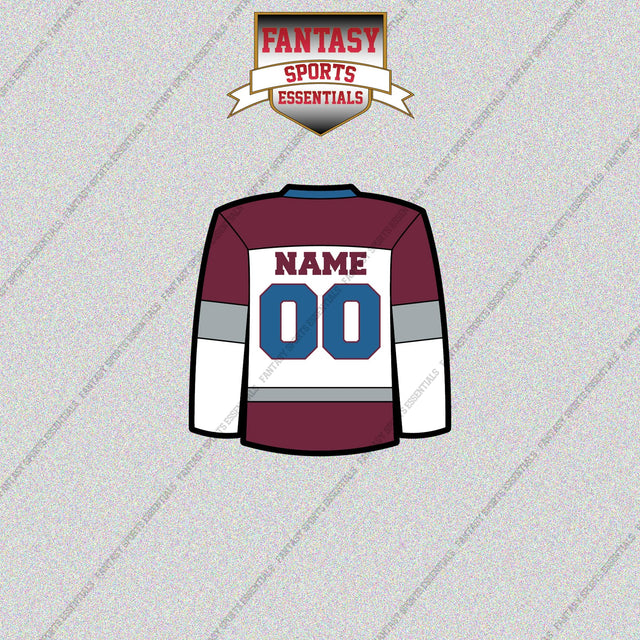 Colorado Avalanche Personalized Current Away Jersey Glossy Stickers