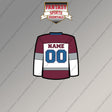 Colorado Avalanche Personalized Current Away Jersey Magnets