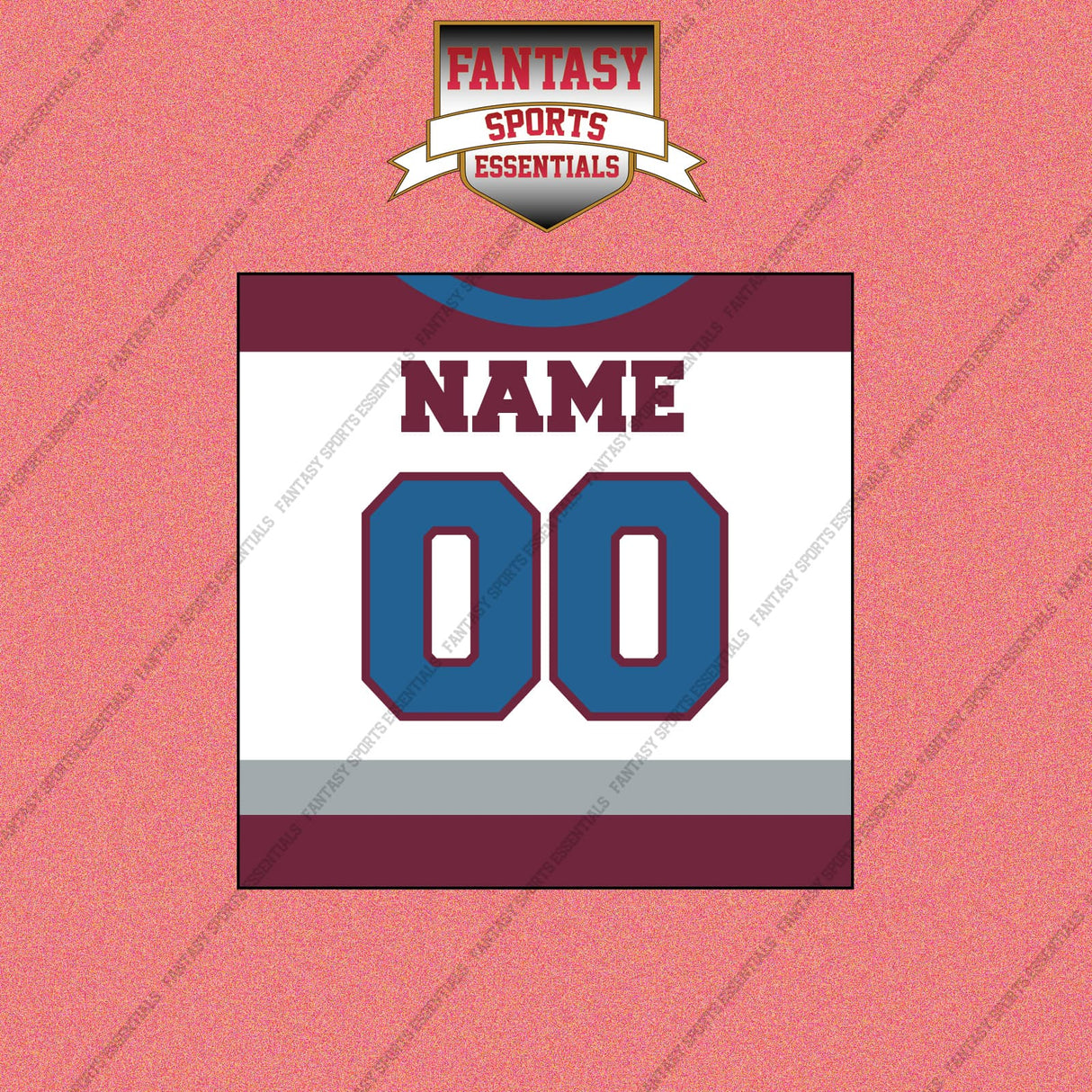 Colorado Avalanche Personalized Current Away Jersey Wall Art Prints