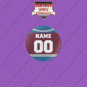 Colorado Avalanche Personalized Current Home Jersey Buttons