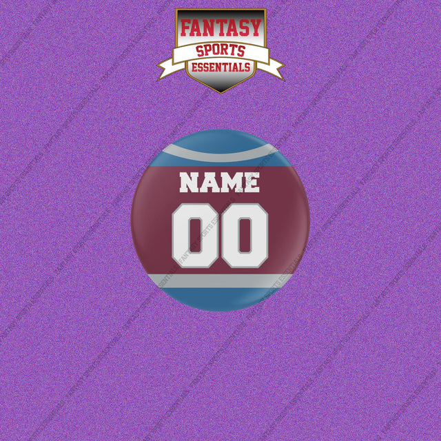 Colorado Avalanche Personalized Current Home Jersey Buttons