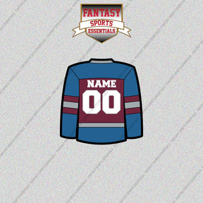 Colorado Avalanche Personalized Current Home Jersey Glossy Stickers