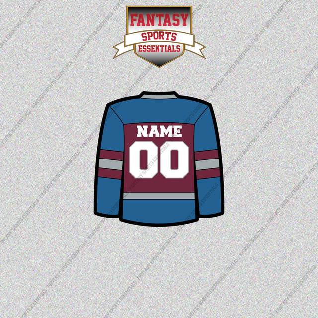 Colorado Avalanche Personalized Current Home Jersey Glossy Stickers