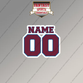 Colorado Avalanche Personalized Current Name and Number Magnets