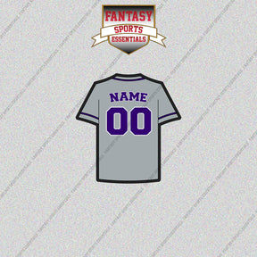 Colorado Rockies Personalized Current Away Jersey Glossy Stickers