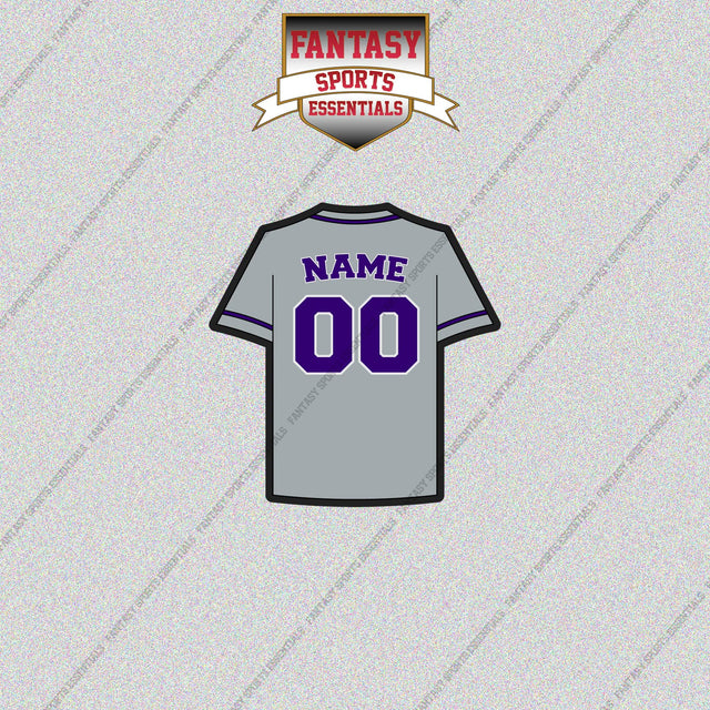 Colorado Rockies Personalized Current Away Jersey Glossy Stickers