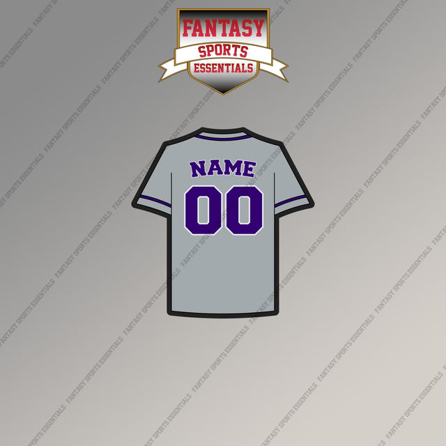 Colorado Rockies Personalized Current Away Jersey Magnets