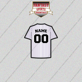 Colorado Rockies Personalized Current Home Jersey Glossy Stickers
