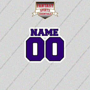Colorado Rockies Personalized Current Name and Number Glossy Stickers