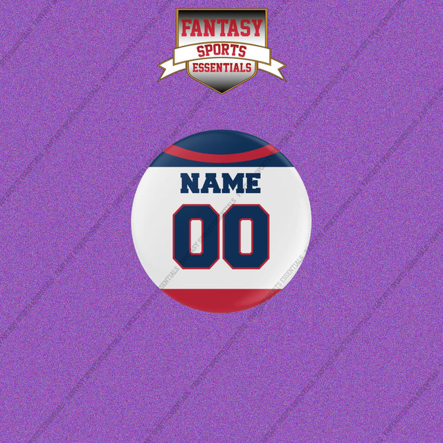 Columbus Blue Jackets Personalized Current Away Jersey Buttons