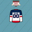 Columbus Blue Jackets Personalized Current Away Jersey Car Decals
