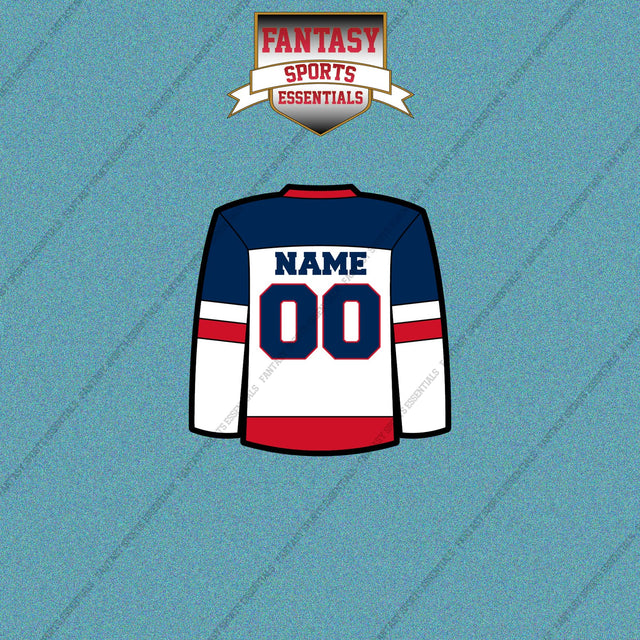 Columbus Blue Jackets Personalized Current Away Jersey Car Decals
