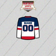 Columbus Blue Jackets Personalized Current Away Jersey Glossy Stickers