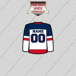 Columbus Blue Jackets Personalized Current Away Jersey Glossy Stickers