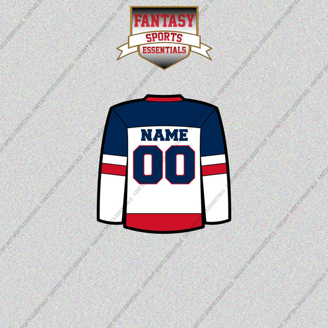 Columbus Blue Jackets Personalized Current Away Jersey Glossy Stickers