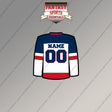 Columbus Blue Jackets Personalized Current Away Jersey Magnets