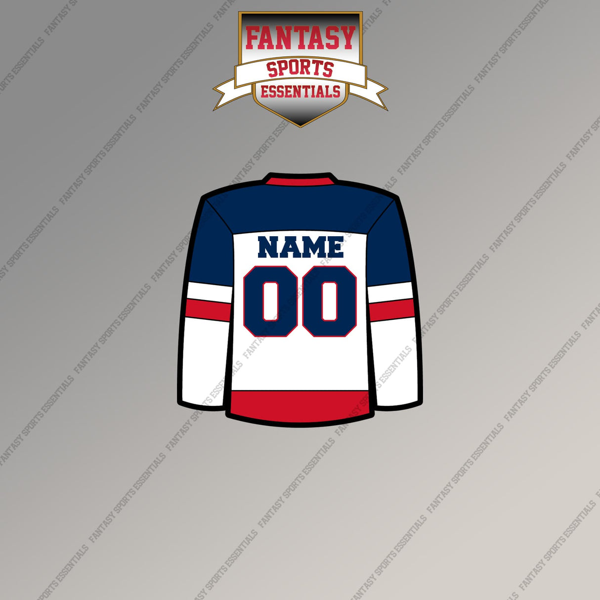 Columbus Blue Jackets Personalized Current Away Jersey Magnets