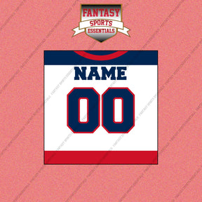 Columbus Blue Jackets Personalized Current Away Jersey Wall Art Prints