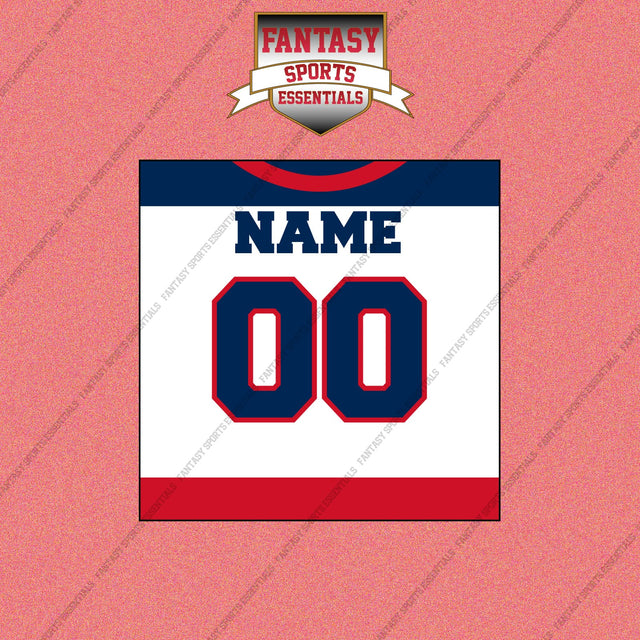 Columbus Blue Jackets Personalized Current Away Jersey Wall Art Prints