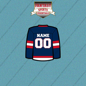 Columbus Blue Jackets Personalized Current Home Jersey Car Decals