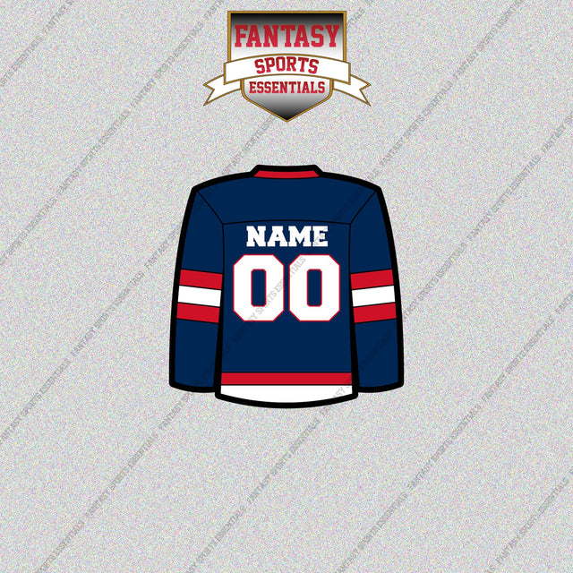 Columbus Blue Jackets Personalized Current Home Jersey Glossy Stickers