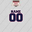 Columbus Blue Jackets Personalized Current Name and Number Glossy Stickers