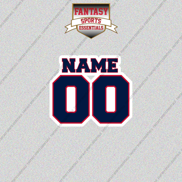 Columbus Blue Jackets Personalized Current Name and Number Glossy Stickers